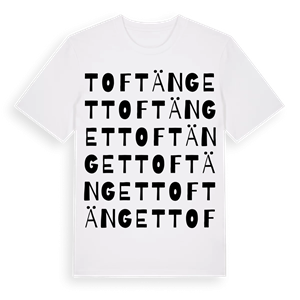 Toftänget ordlek t-shirt – ekologisk bomull t-shirt från Pinshirt