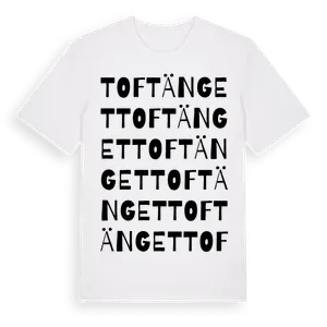 Toftänget ordlek t-shirt – ekologisk bomull t-shirt från Pinshirt