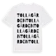 White t-shirt med Tollagården ordlek t-shirt