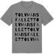 Mid Heather Gray t-shirt med Tolvmansfallet ordlek t-shirt