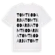 White t-shirt med Tomtbodarna ordlek t-shirt