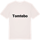 Vintage White t-shirt med Tomtebo fetstil t-shirt