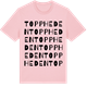 Pink Cotton t-shirt med Toppheden ordlek t-shirt