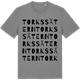 Mid Heather Gray t-shirt med Torkssätern ordlek t-shirt