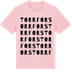 Pink Cotton t-shirt med Torrfors ordlek t-shirt