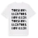 White t-shirt med Torsbovallen ordlek t-shirt