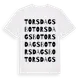 White t-shirt med Torsdagsbo ordlek t-shirt