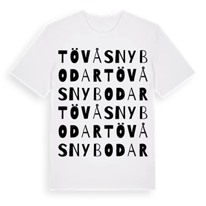 Tövåsnybodar ordlek t-shirt – ekologisk bomull t-shirt från Pinshirt