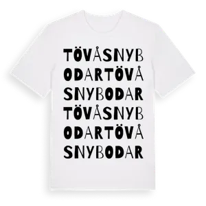 Tövåsnybodar ordlek t-shirt – ekologisk bomull t-shirt från Pinshirt