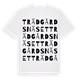 White t-shirt med Trädgårdsnäset ordlek t-shirt