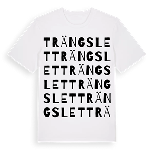 Trängslet ordlek t-shirt – ekologisk bomull t-shirt från Pinshirt