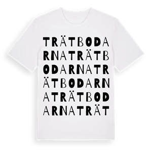 Trätbodarna ordlek t-shirt – ekologisk bomull t-shirt från Pinshirt