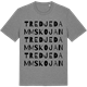 Mid Heather Gray t-shirt med Tredjedammskojan ordlek t-shirt