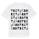 White t-shirt med Tretjärn ordlek t-shirt