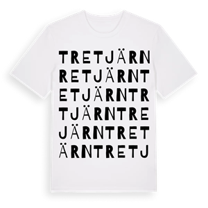 Tretjärn ordlek t-shirt – ekologisk bomull t-shirt från Pinshirt