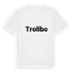 White t-shirt med Trollbo fetstil t-shirt