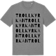 Mid Heather Gray t-shirt med Trollkyrkan ordlek t-shirt