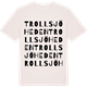 Vintage White t-shirt med Trollsjöheden ordlek t-shirt