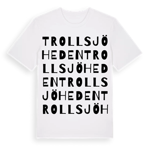 Trollsjöheden ordlek t-shirt – ekologisk bomull t-shirt från Pinshirt