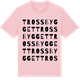 Pink Cotton t-shirt med Trossbygget ordlek t-shirt