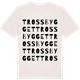 Vintage White t-shirt med Trossbygget ordlek t-shirt
