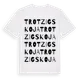 White t-shirt med Trotzigs Koja ordlek t-shirt