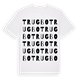 White t-shirt med Trugbo ordlek t-shirt