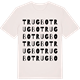 Vintage White t-shirt med Trugbo ordlek t-shirt