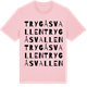 Pink Cotton t-shirt med Trygåsvallen ordlek t-shirt