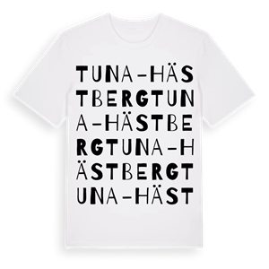 Tuna-Hästberg ordlek t-shirt – ekologisk bomull t-shirt från Pinshirt