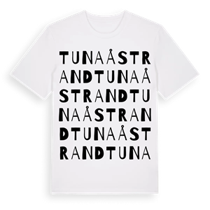 Tunaåstrand ordlek t-shirt – ekologisk bomull t-shirt från Pinshirt