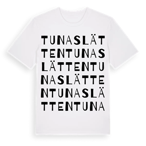 Tunaslätten ordlek t-shirt – ekologisk bomull t-shirt från Pinshirt