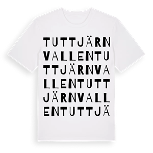 Tuttjärnvallen ordlek t-shirt – ekologisk bomull t-shirt från Pinshirt