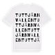 Tuttjärnvallen ordlek t-shirt