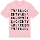 Pink Cotton t-shirt med Tvärbacken ordlek t-shirt