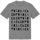 Mid Heather Gray t-shirt med Tvärbacken ordlek t-shirt