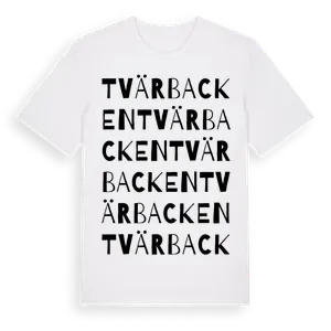 Tvärbacken ordlek t-shirt – ekologisk bomull t-shirt från Pinshirt