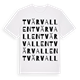 White t-shirt med Tvärvallen ordlek t-shirt
