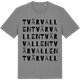 Mid Heather Gray t-shirt med Tvärvallen ordlek t-shirt