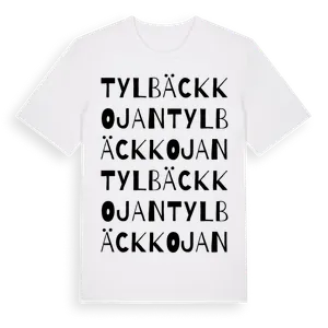 Tylbäckkojan ordlek t-shirt – ekologisk bomull t-shirt från Pinshirt