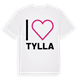 White t-shirt med Jag älskar Tylla t-shirt stort tryck