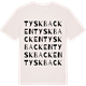 Vintage White t-shirt med Tyskbacken ordlek t-shirt