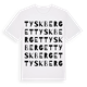 White t-shirt med Tyskberget ordlek t-shirt