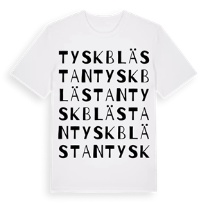 Tyskblästan ordlek t-shirt – ekologisk bomull t-shirt från Pinshirt