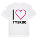 White t-shirt med Jag älskar Tyskbo t-shirt stort tryck
