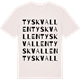 Vintage White t-shirt med Tyskvallen ordlek t-shirt