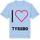 Blue Soul t-shirt med Jag älskar Tyssbo t-shirt stort tryck