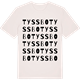 Vintage White t-shirt med Tyssbo ordlek t-shirt