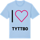 Blue Soul t-shirt med Jag älskar Tyttbo t-shirt stort tryck
