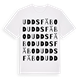 White t-shirt med Udds fäbod ordlek t-shirt